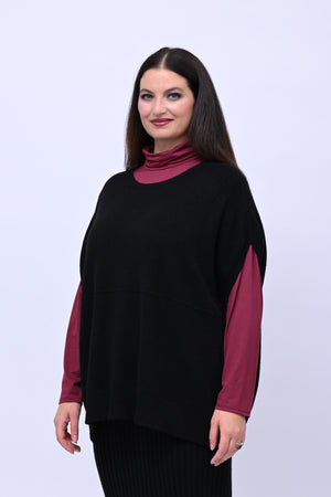 Gilet scatola calda viscosa - Nero