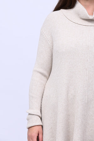 Maxi maglia coste punte - Burro