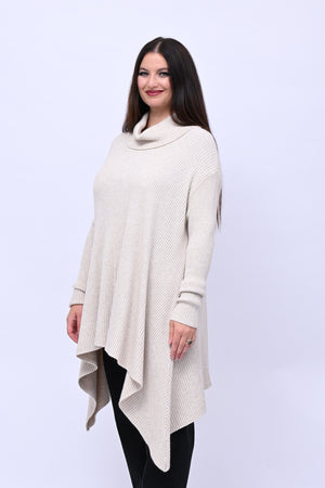 Maxi maglia coste punte - Burro