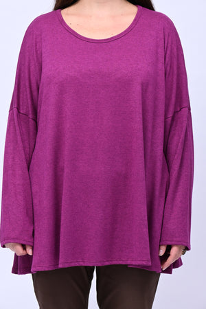 Maglia over calda viscosa - Bouganville