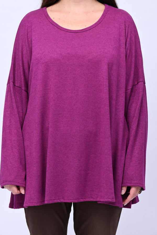 Maglia over calda viscosa - Bouganville