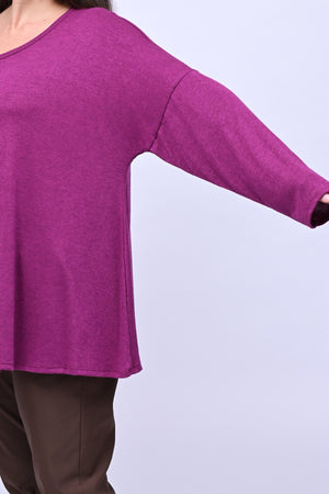 Maglia over calda viscosa - Bouganville