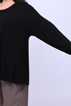 Maglia over calda viscosa - Nero