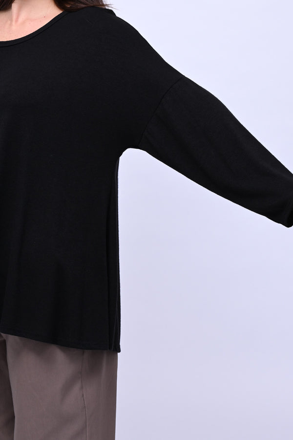 Maglia over calda viscosa - Nero