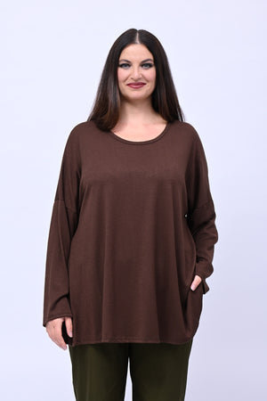 Maglia over calda viscosa - Moro