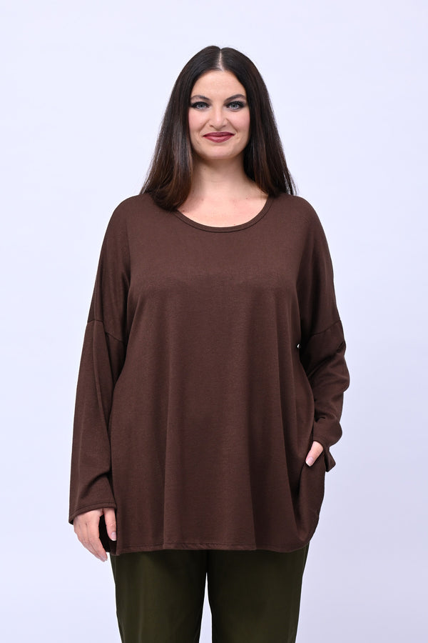 Maglia over calda viscosa - Moro