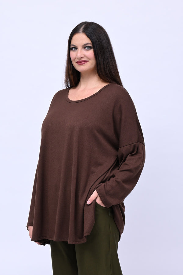 Maglia over calda viscosa - Moro