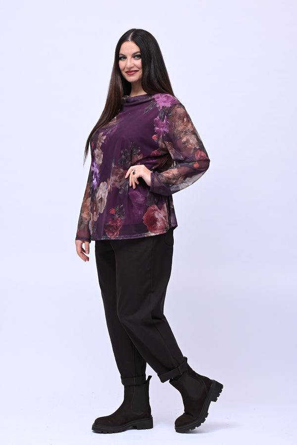 Pantalone bengalina vita alta - Moro