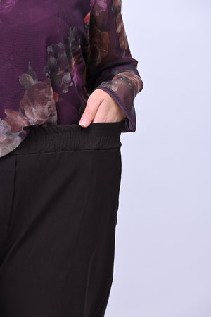 Pantalone bengalina vita alta - Moro