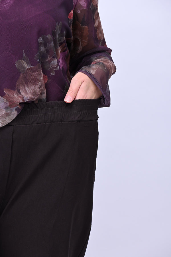 Pantalone bengalina vita alta - Moro
