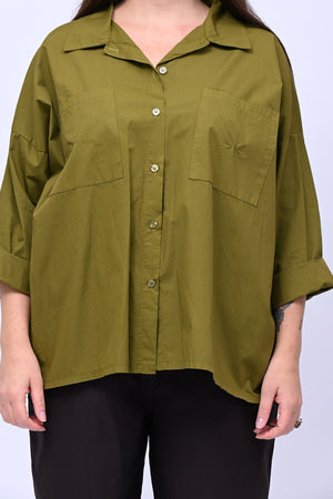 Camicia over tasconi - Verde oliva