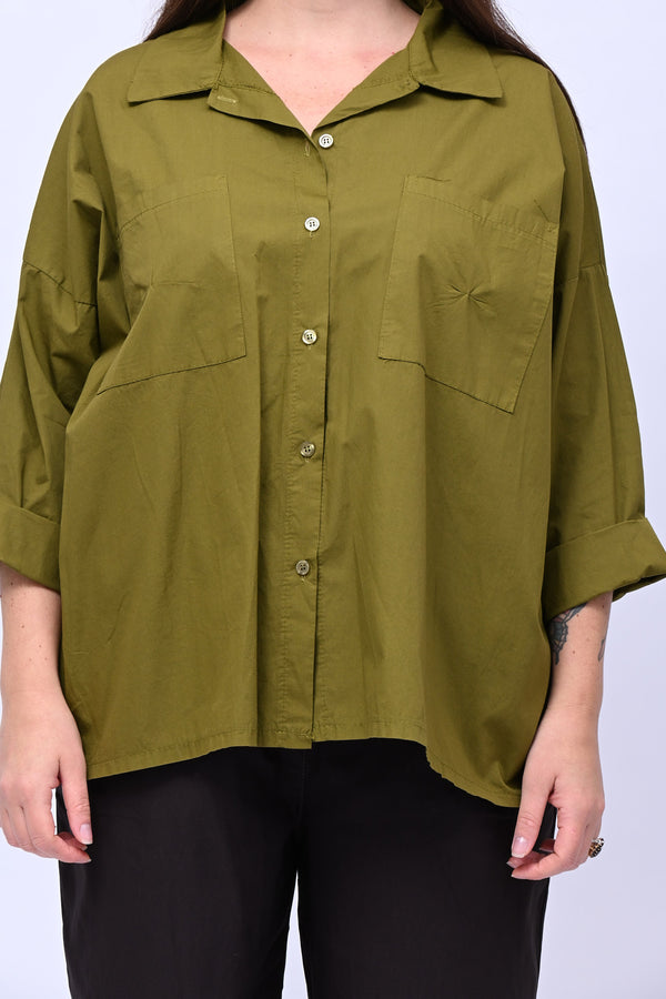 Camicia over tasconi - Verde oliva