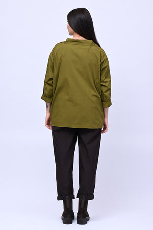 Camicia over tasconi - Verde oliva
