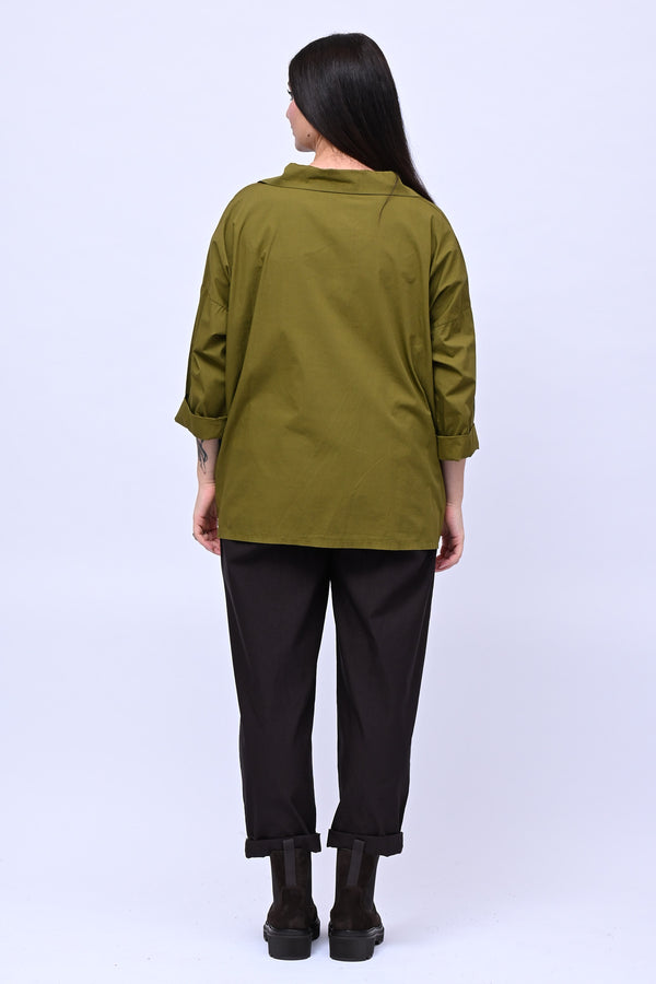 Camicia over tasconi - Verde oliva