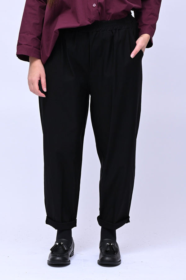 Pantalone bengalina vita alta - Nero
