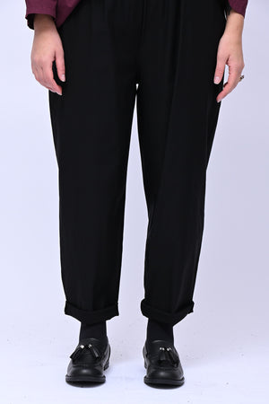 Pantalone bengalina vita alta - Nero