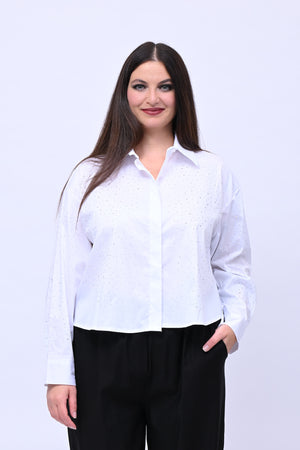 Camicia crop All Stars - Bianco