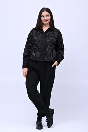 Camicia crop All Stars - Nero