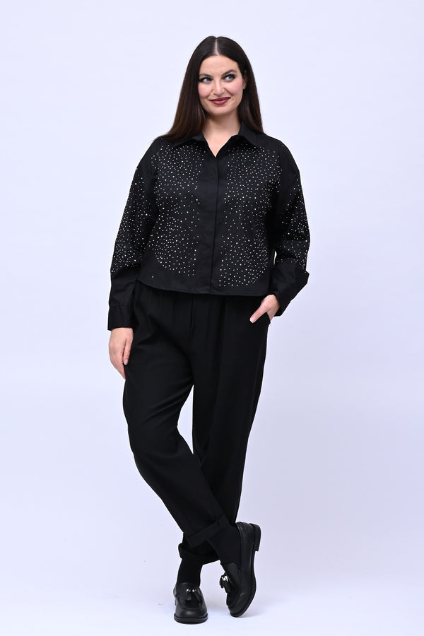Camicia crop All Stars - Nero