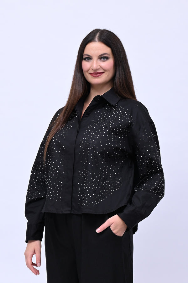 Camicia crop All Stars - Nero