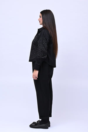 Camicia crop All Stars - Nero