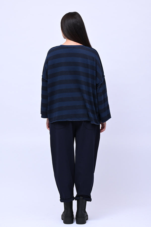 Pantalone punto milano tasche - Blu