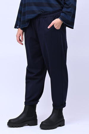 Pantalone punto milano tasche - Blu