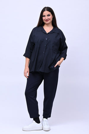Camicia over tasconi - Blu