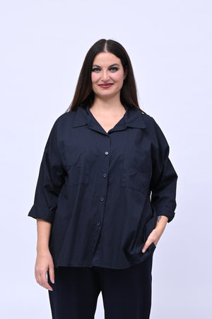 Camicia over tasconi - Blu