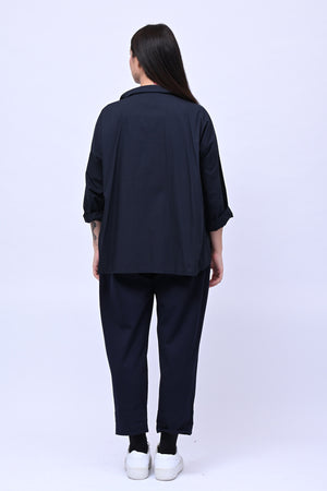 Camicia over tasconi - Blu