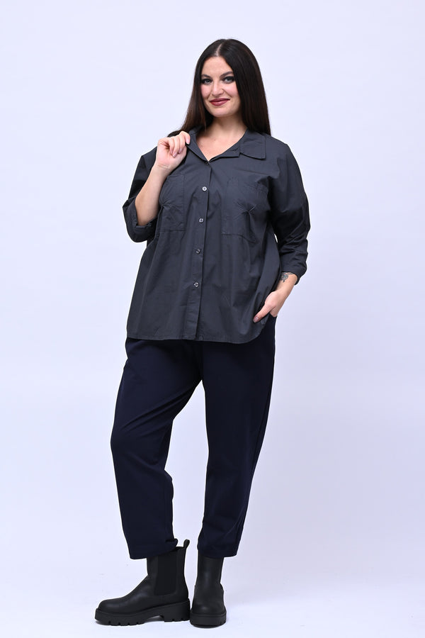 Camicia over tasconi - Piombo