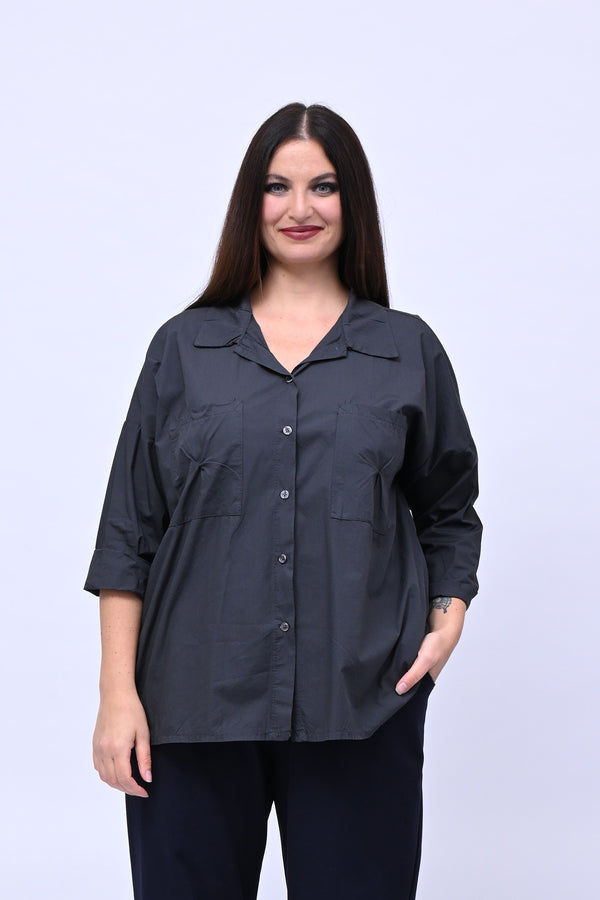 Camicia over tasconi - Piombo