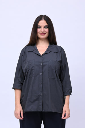 Camicia over tasconi - Piombo