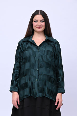 Camicia plissè coda - Verde Gucci