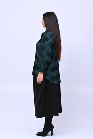 Camicia plissè coda - Verde Gucci