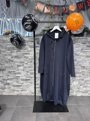 Maxi spolverino felpa - Blu