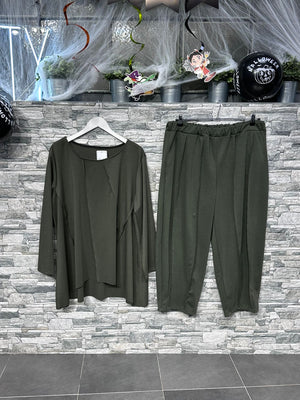 Completo cuciture - Verde militare