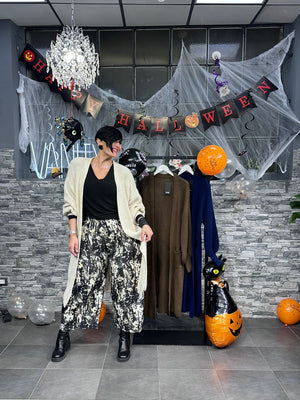 Cardigan lungo palloncino - Nero