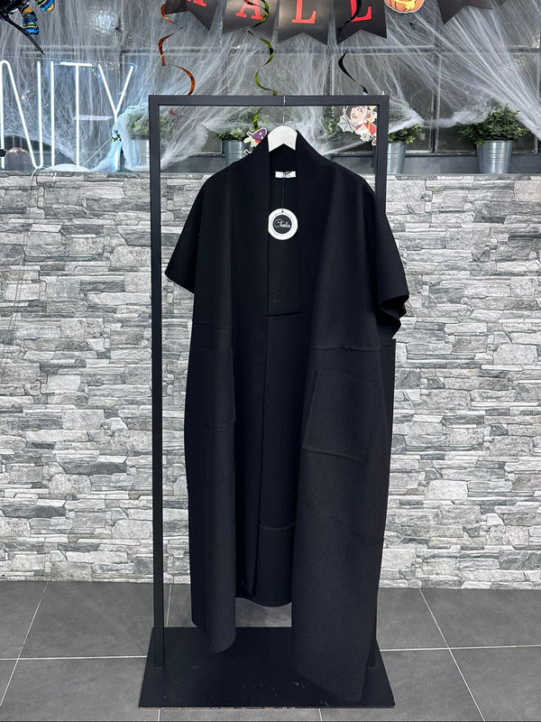 Cappotto over tasche - Nero