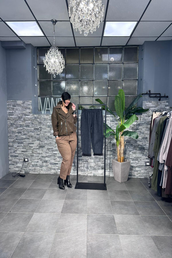 Pantalone effetto jeans - Blu black