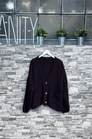 Cardigan crop mohair - Moro