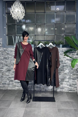 Maximaglia ecopelle zip - Moro