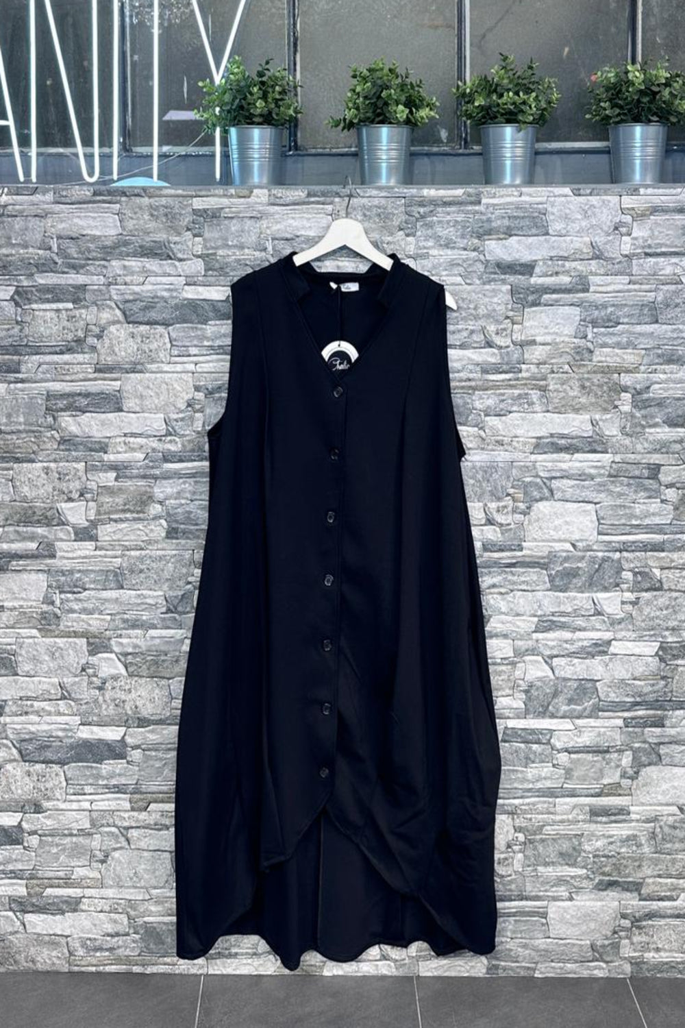 Gilet collo coreana - Nero