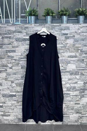 Gilet collo coreana - Nero