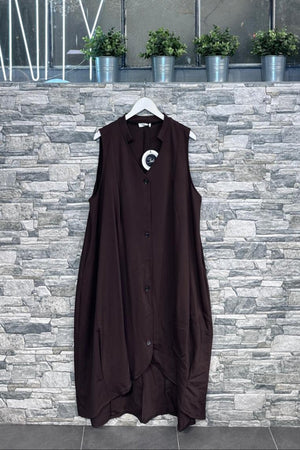 Gilet collo coreana - Moro