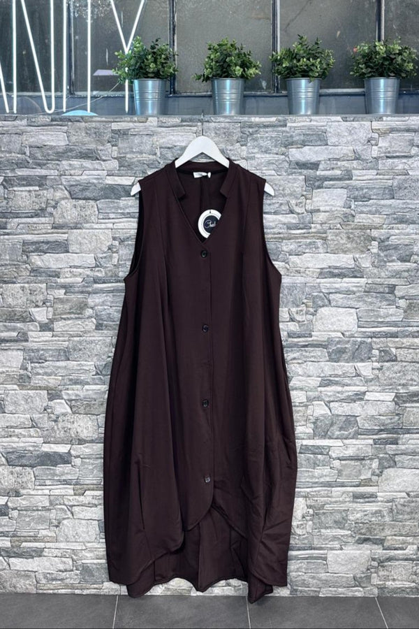 Gilet collo coreana - Moro