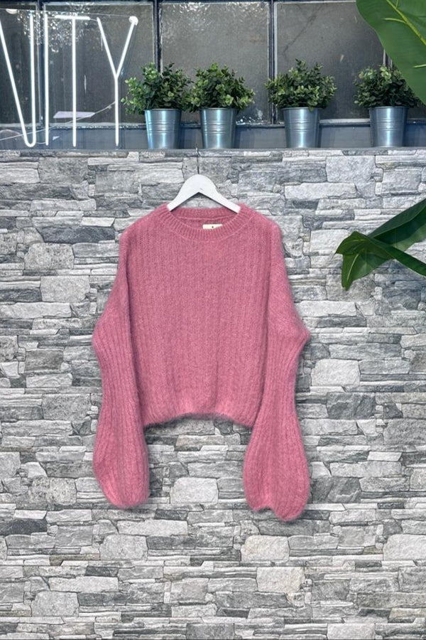 Pull manica palloncino - Blush