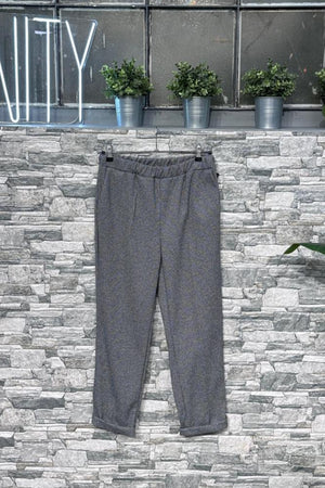 Pantalone flanella quadretti - Nero