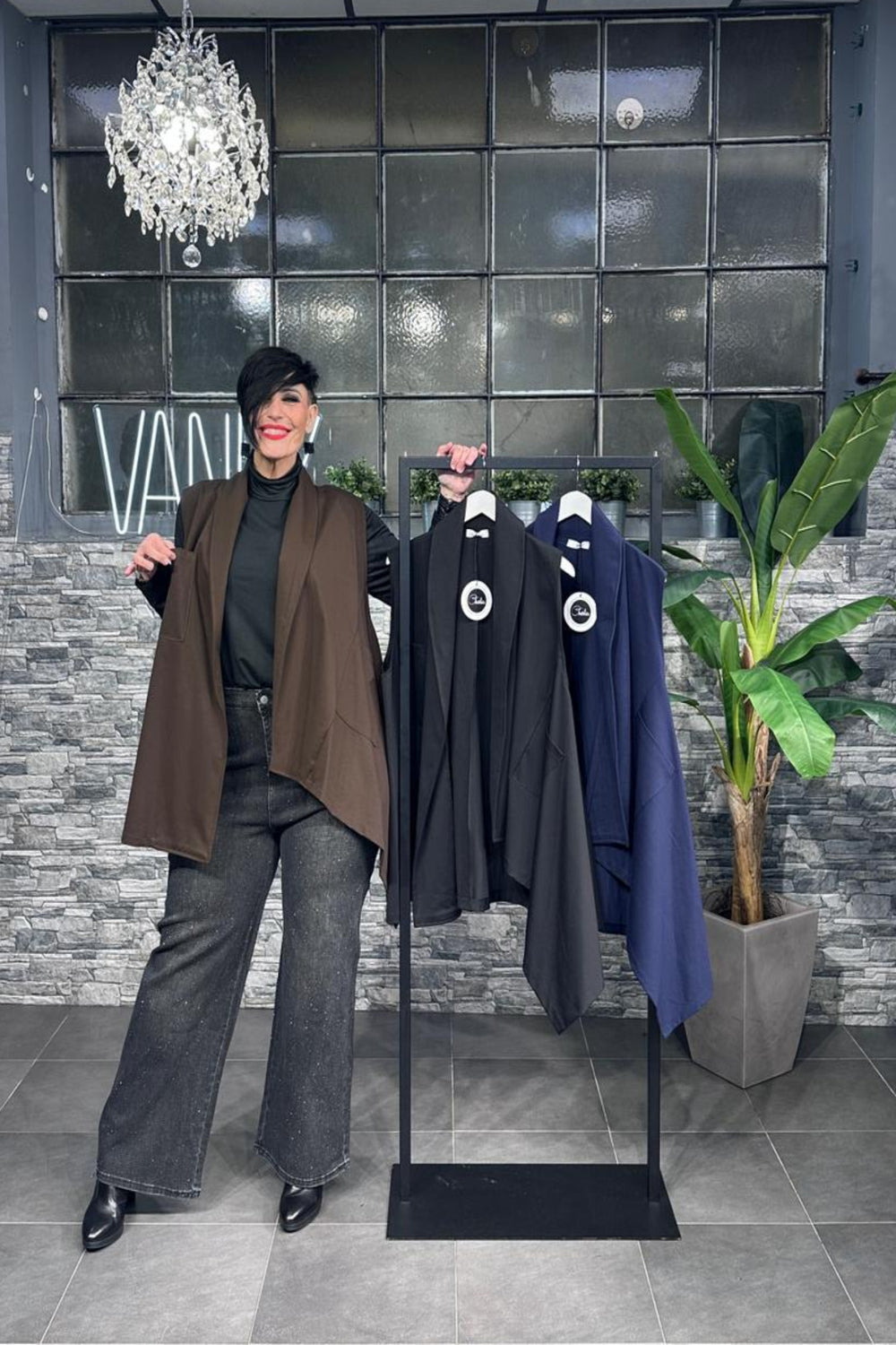 Gilet punte tasche - Blu