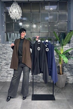 Gilet punte tasche - Moro